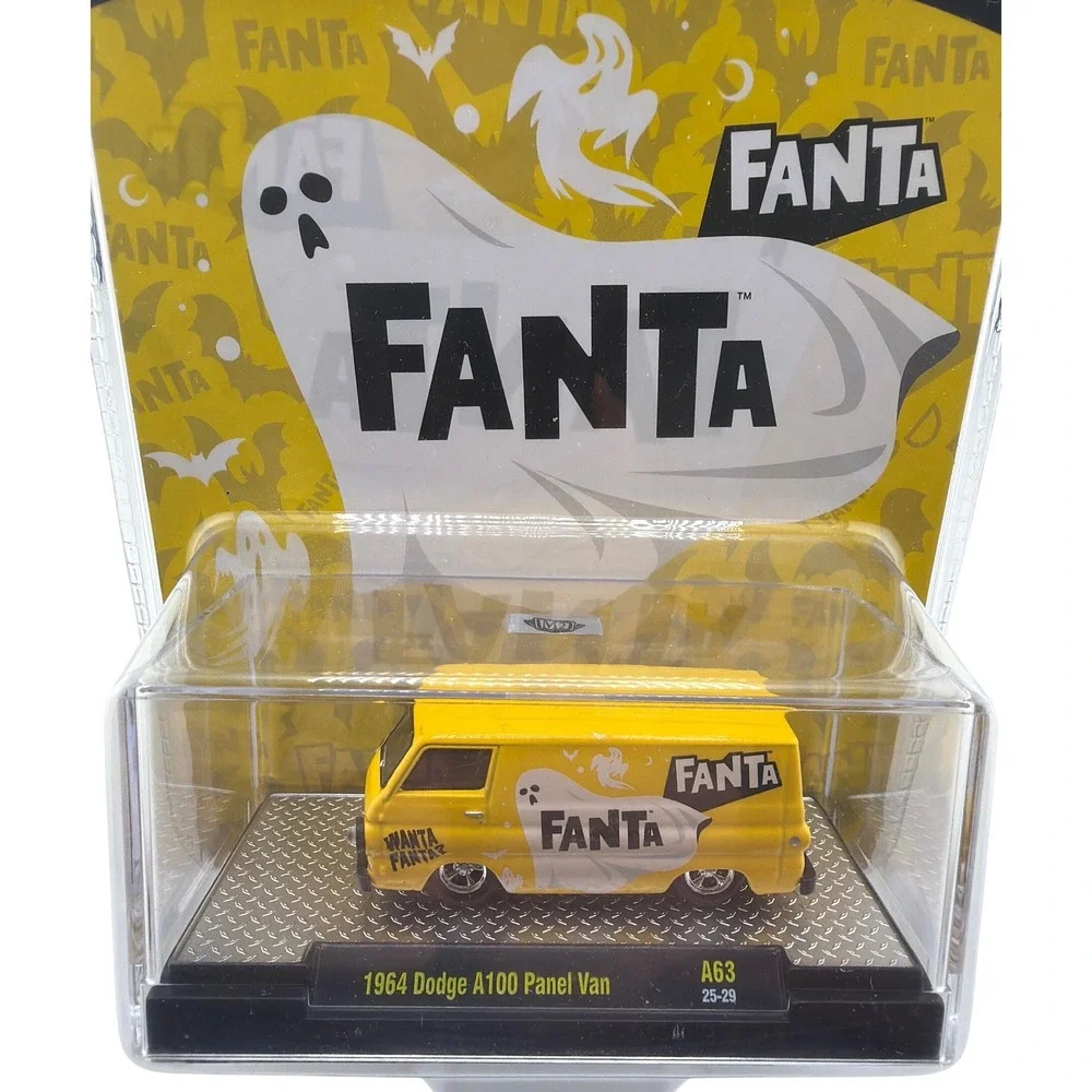 M2 Machines 1964 Dodge A100 Panel Van Fanta Halloween Yellow New Limited Edition